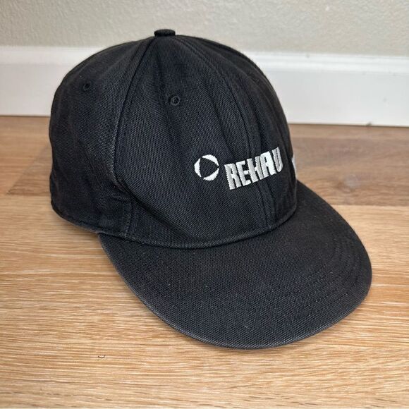 Carhartt Rehau Embroidered Black Snapback Cap Hat - Picture 5 of 11